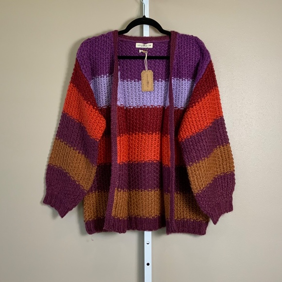 Natural Life Oversized Striped Cardigan Sweater - Picture 6 of 16